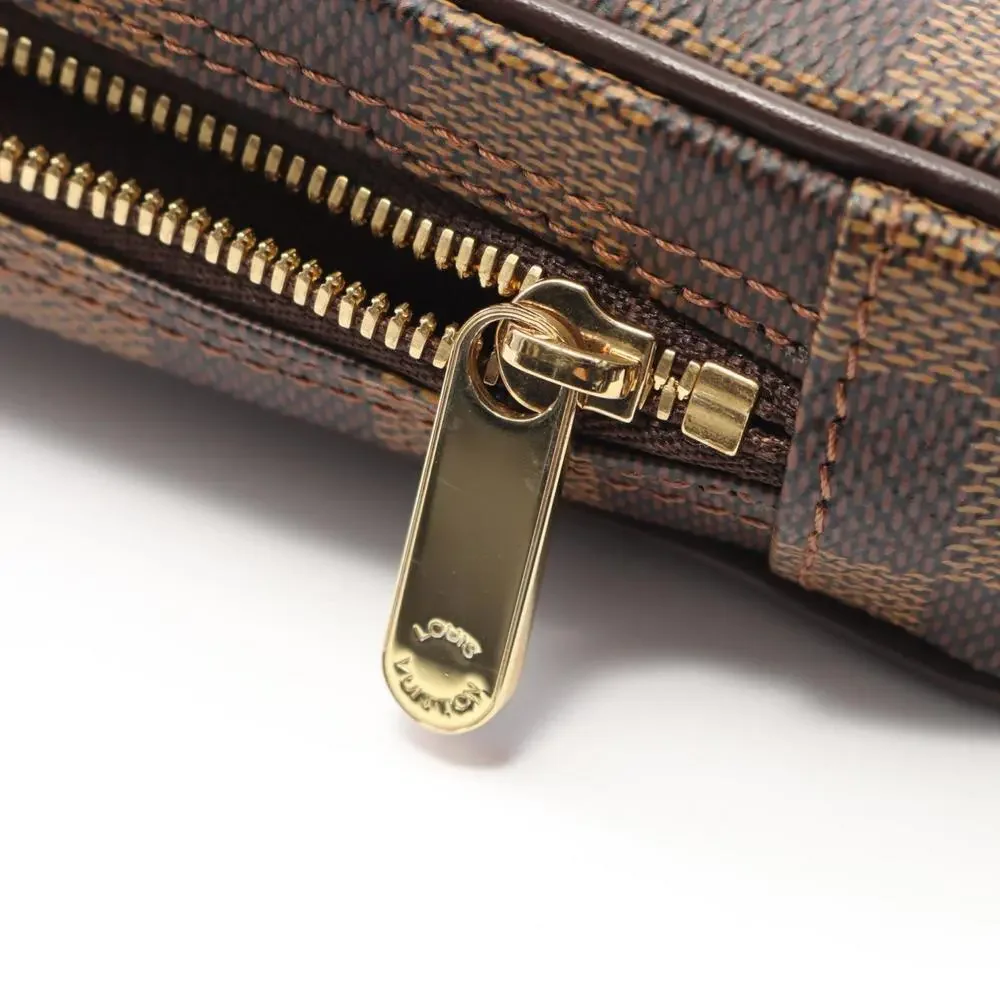 LOUIS VUITTON Brown Damier Leather Pouch - Picture 6 of 8